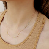 14K Gold Banana Chain Necklace BlackSugar-Best Online Jewelry Shop Earrings, Necklaces, Rings, Located West Los Angeles